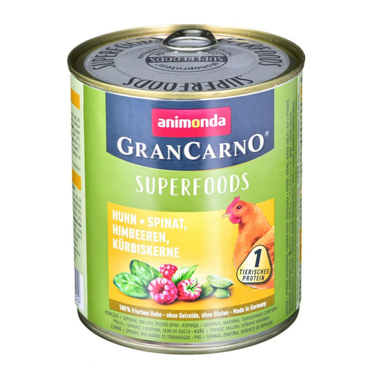 Cibo umido Animonda GranCarno Superfoods Lampone Pollo Zucca Spinaci