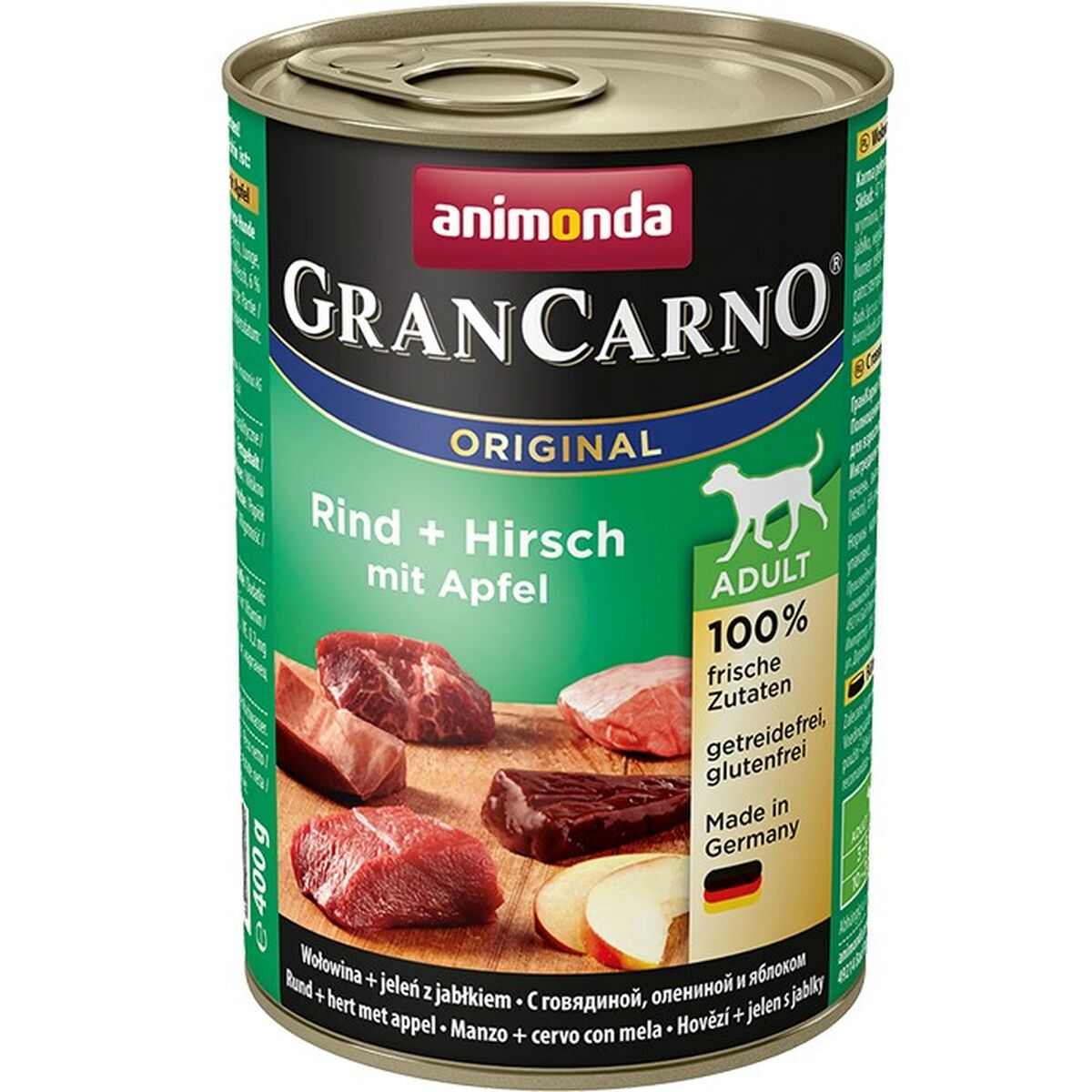 Cibo umido Animonda GranCarno Original Mela Carne di vitello Renna 400 g