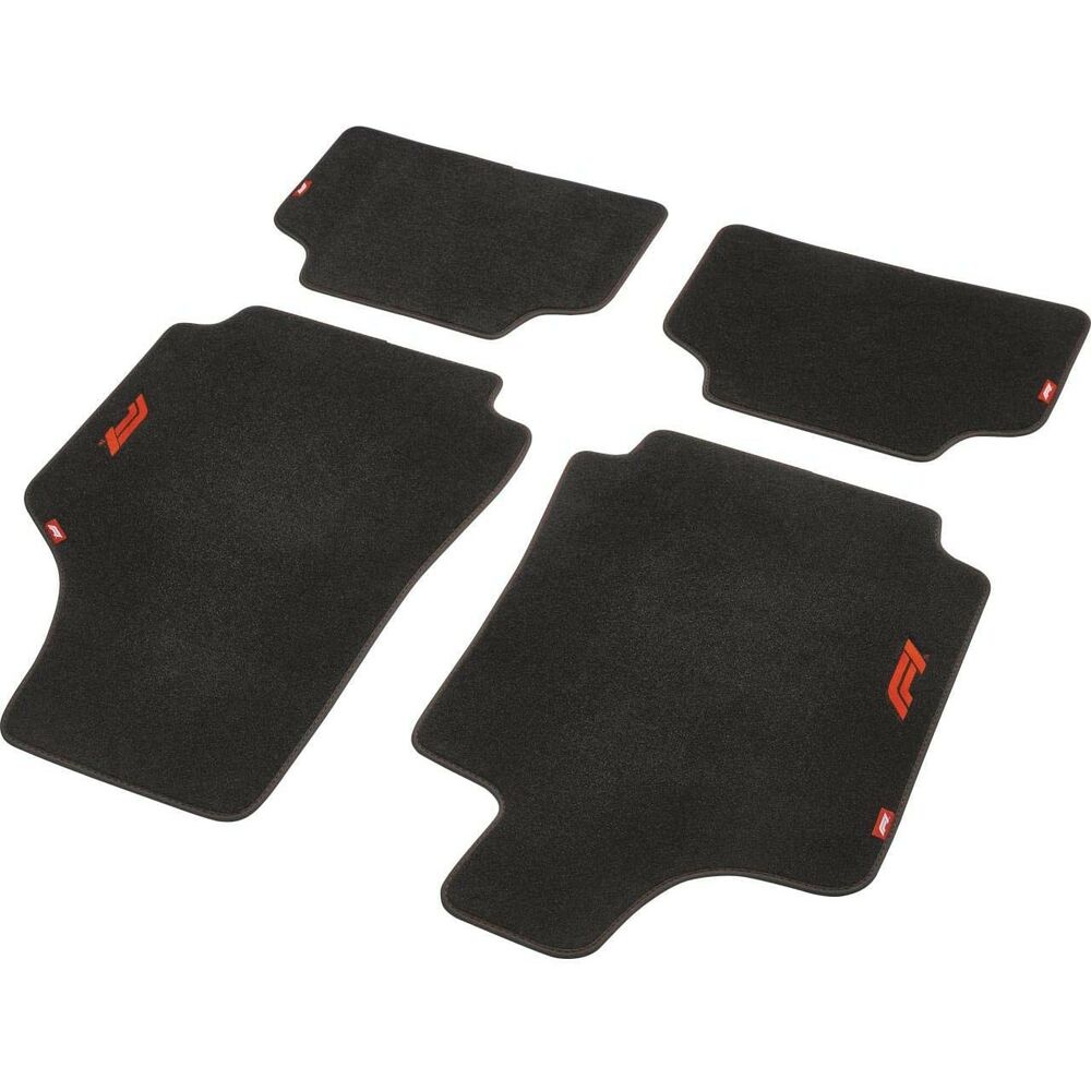 Set di Tappetini per Auto FORMULA 1 CM470 Nero/Rosso 4 uds