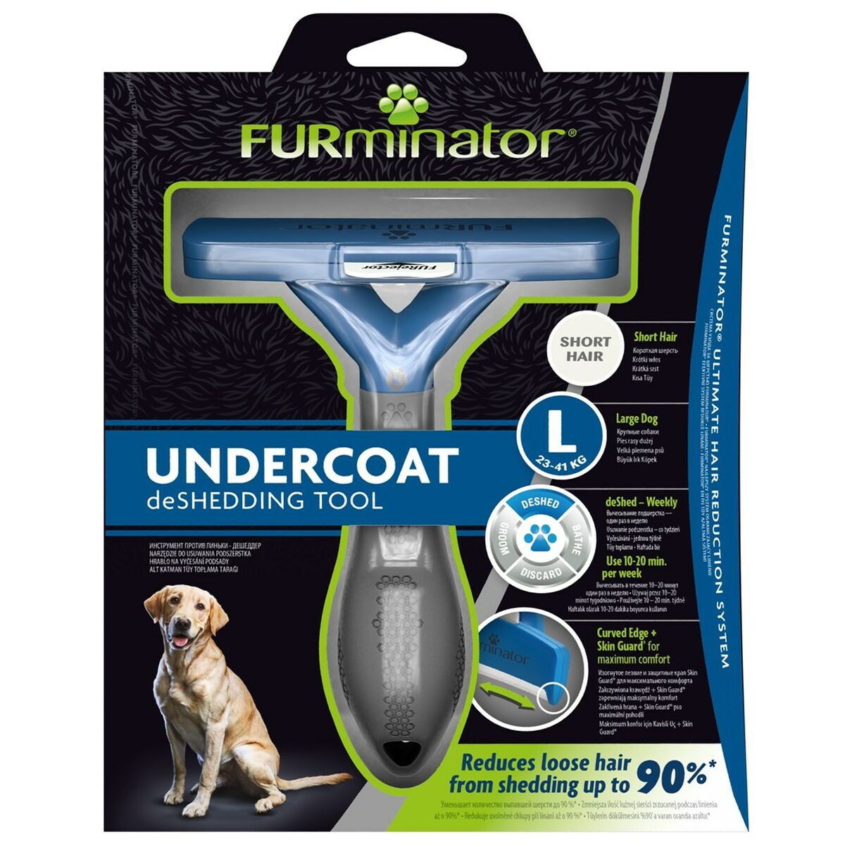 Spazzola per Cani Furminator FUR151203 Grande Nero