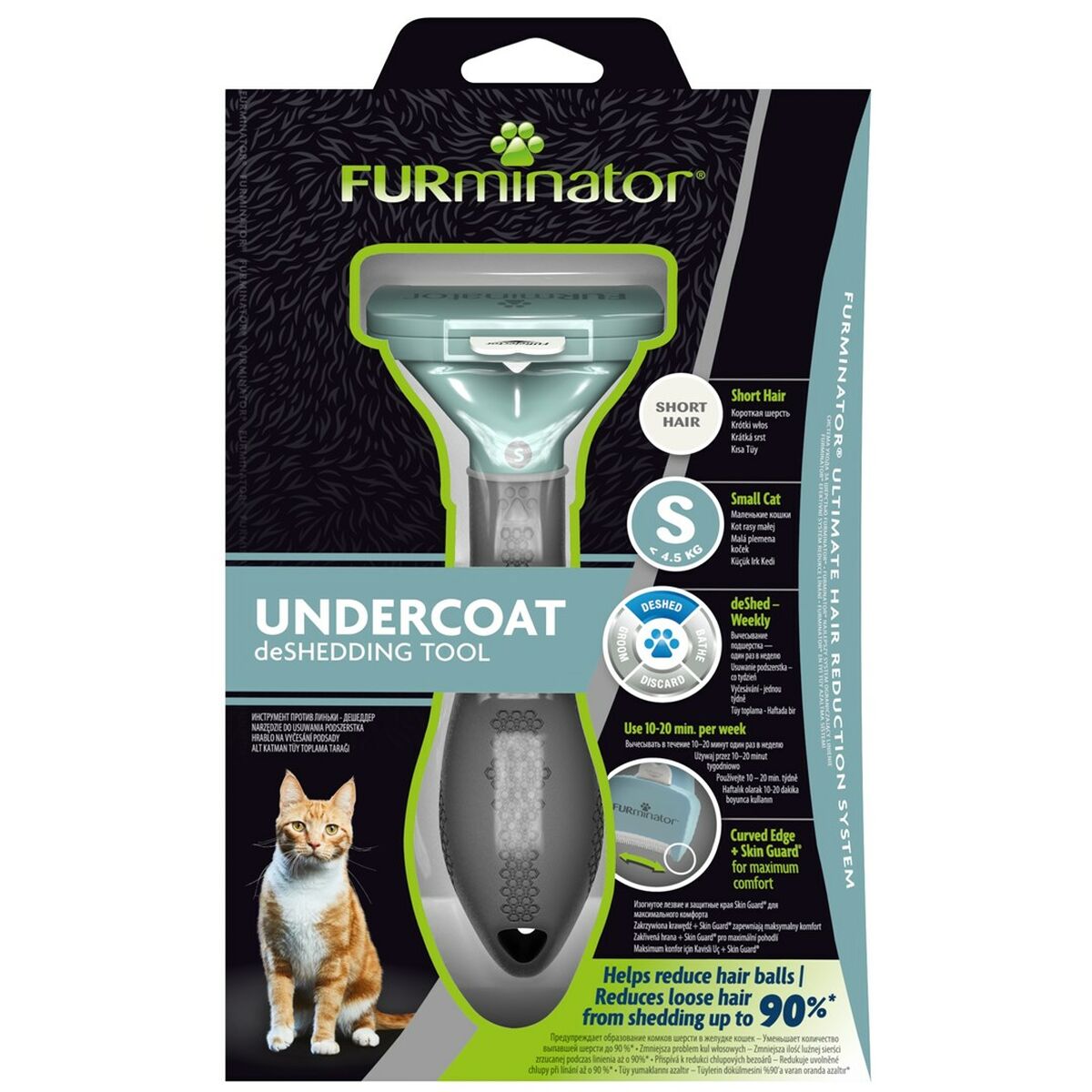 Spazzola Furminator FUR151265 Gatto Piccolo Nero