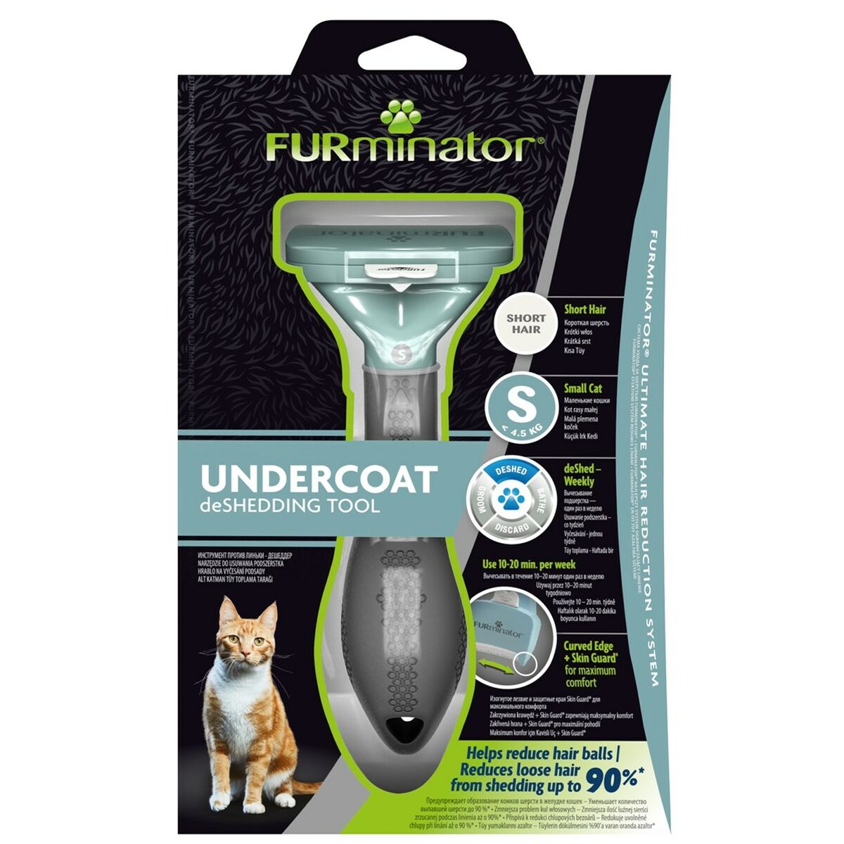 Spazzola Furminator FUR151296 Gatto Piccolo Nero