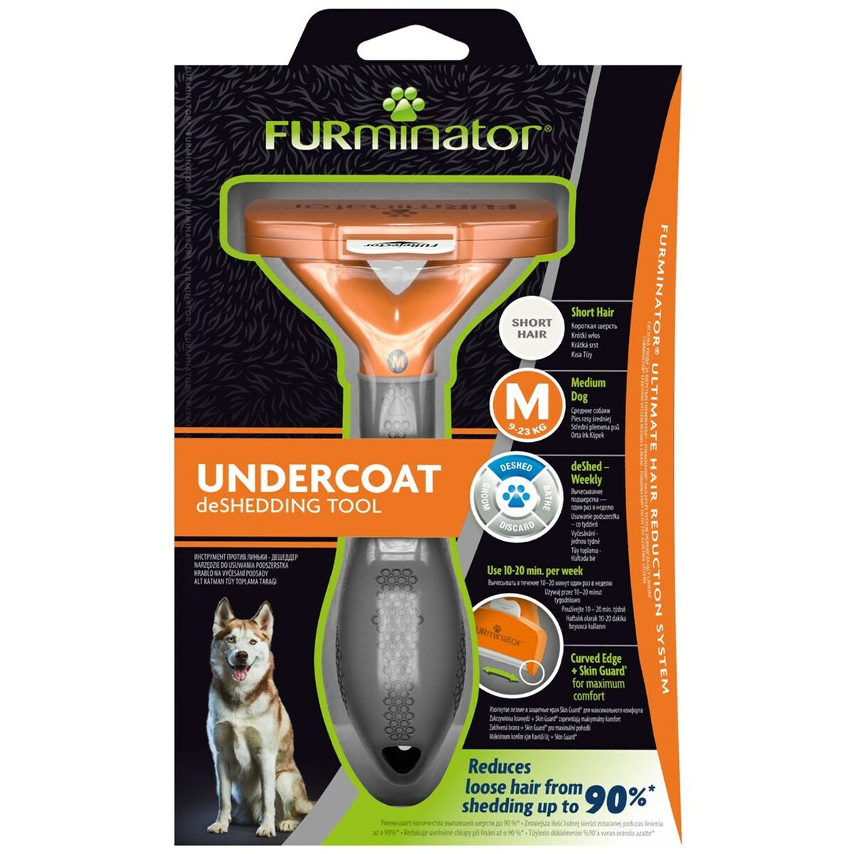 Spazzola per Cani Furminator FUR151388 Medio Nero