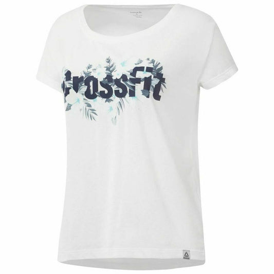 Maglia a Maniche Corte Donna Reebok Floral Easy Crossfit Bianco