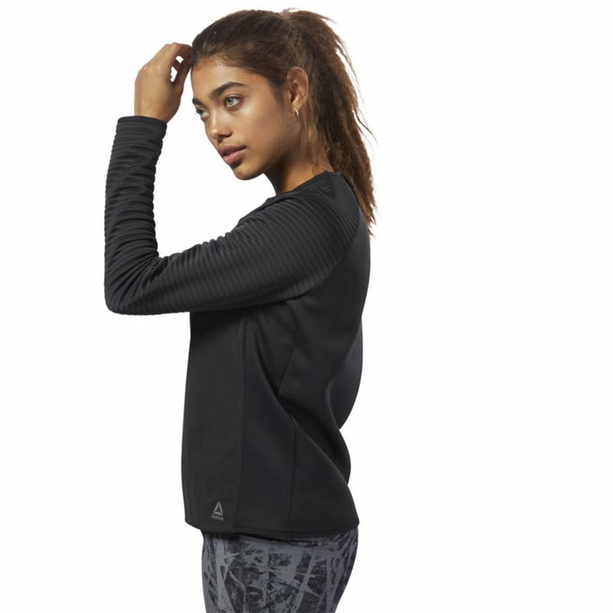 Maglia a Maniche Lunghe Donna Reebok Thermowarm Deltapeak Nero