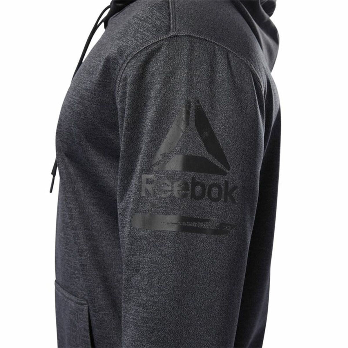 Felpa con Cappuccio Donna Reebok Ready Poly Fleece Grigio scuro