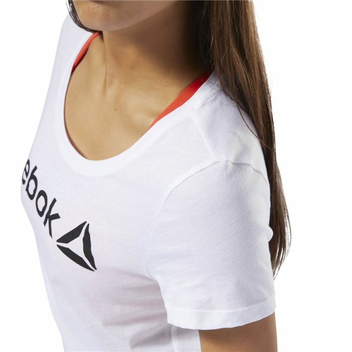 Maglia a Maniche Corte Donna Reebok Scoop Neck Bianco