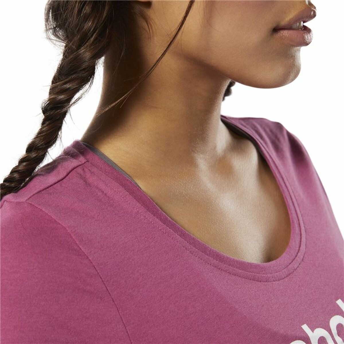 Maglia a Maniche Corte Donna Reebok Linear Hot Rosa