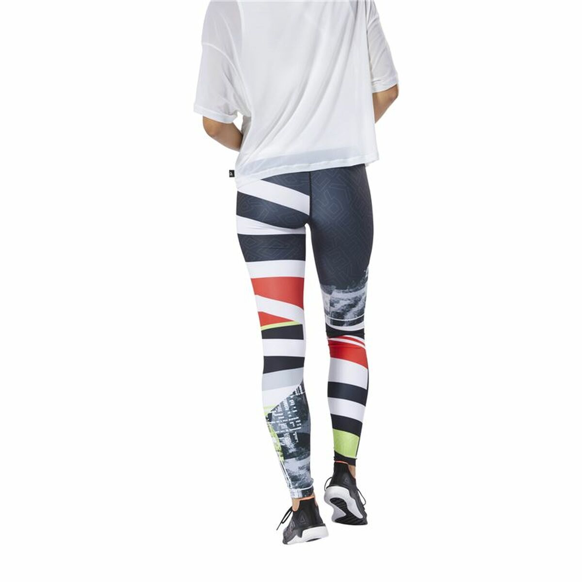 Leggings Sportivo da Donna Reebok Wor Engineered Nero