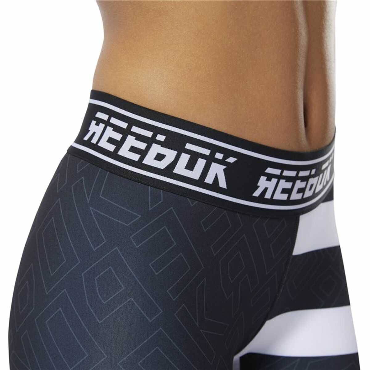 Leggings Sportivo da Donna Reebok Wor Engineered Nero