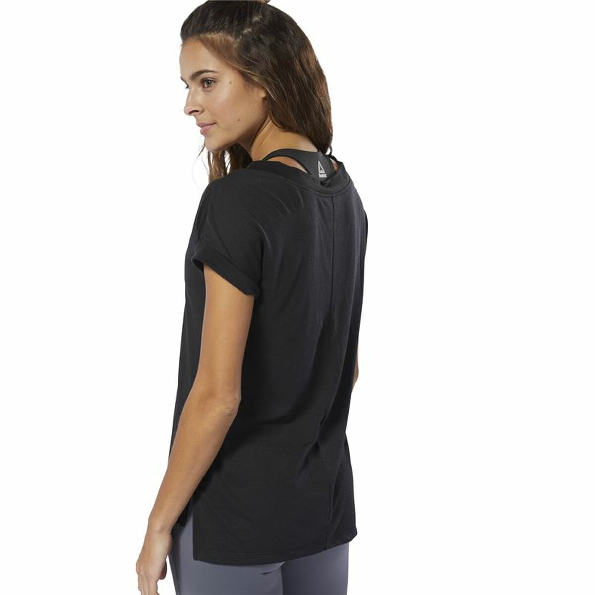 Maglia a Maniche Corte Donna Reebok Wor Supremium Detail Nero