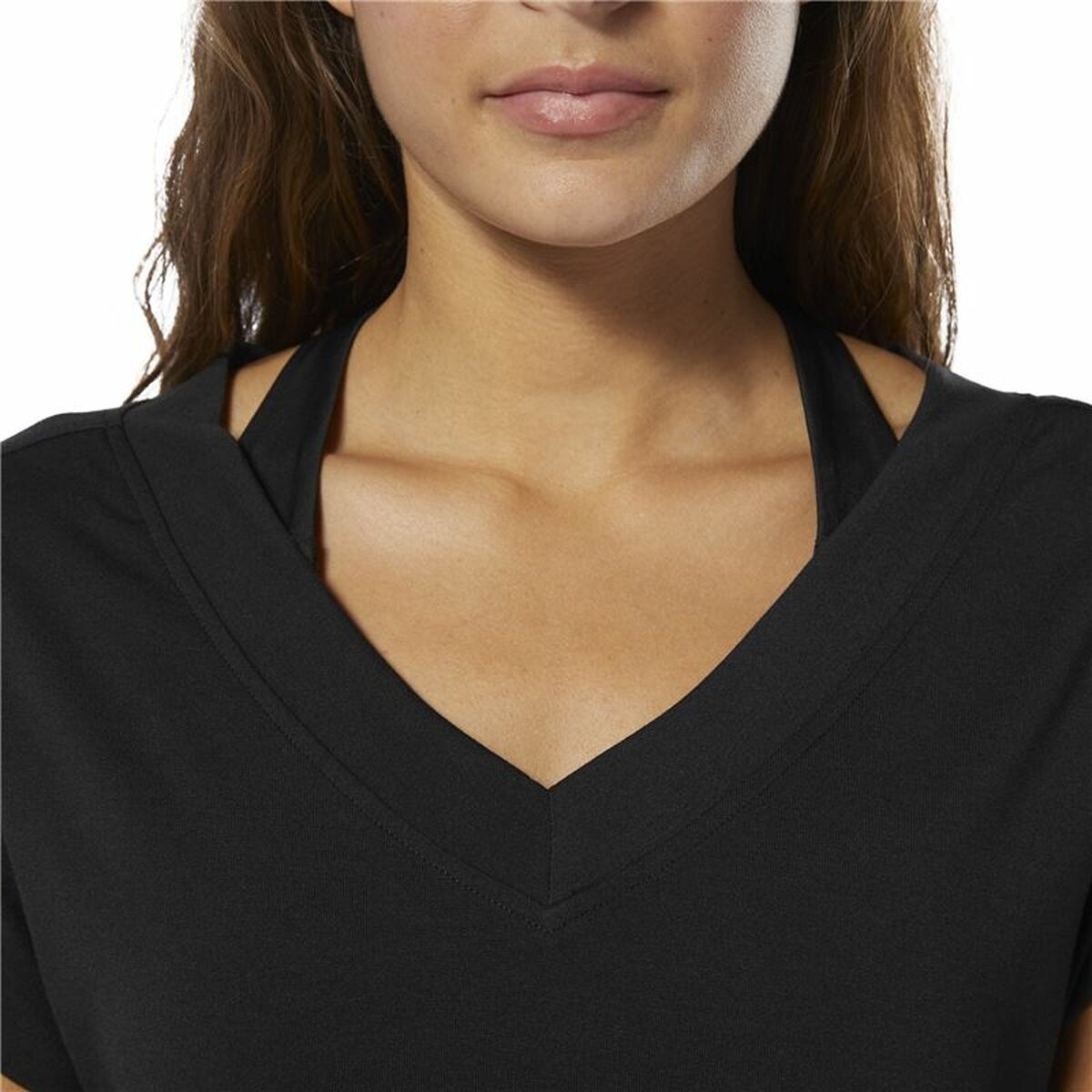 Maglia a Maniche Corte Donna Reebok Wor Supremium Detail Nero