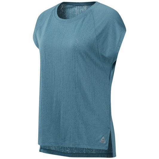 Maglia Smanicata da Donna Reebok Burnout Azzurro