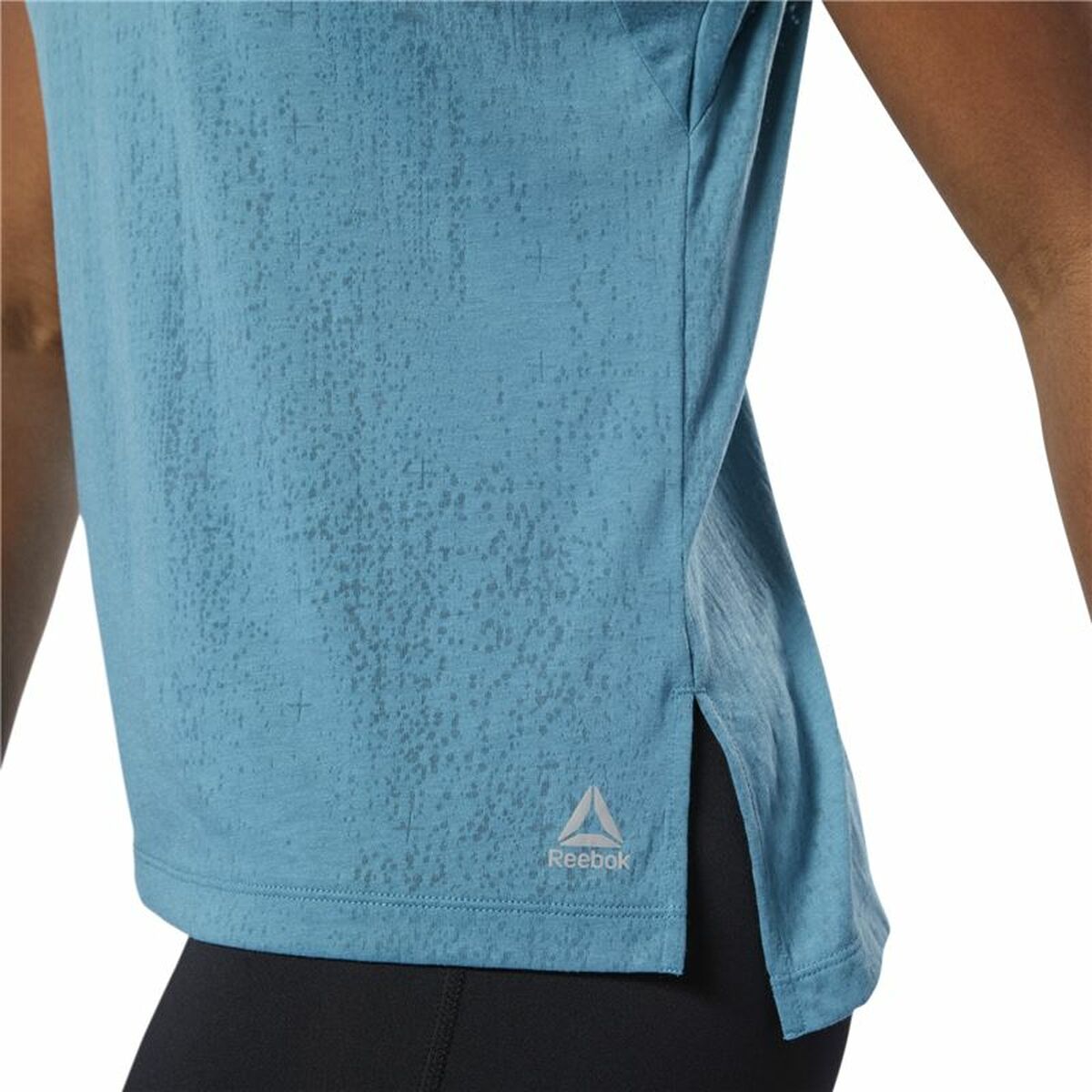 Maglia Smanicata da Donna Reebok Burnout Azzurro