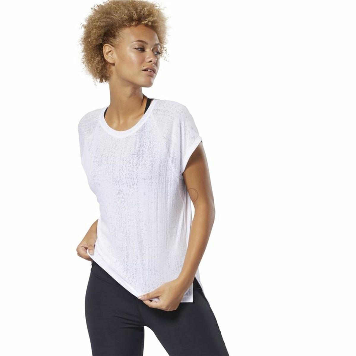 Maglia Smanicata da Donna Reebok Burnout Bianco