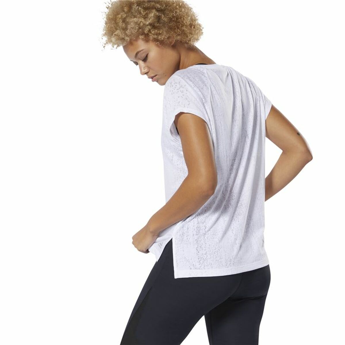 Maglia Smanicata da Donna Reebok Burnout Bianco