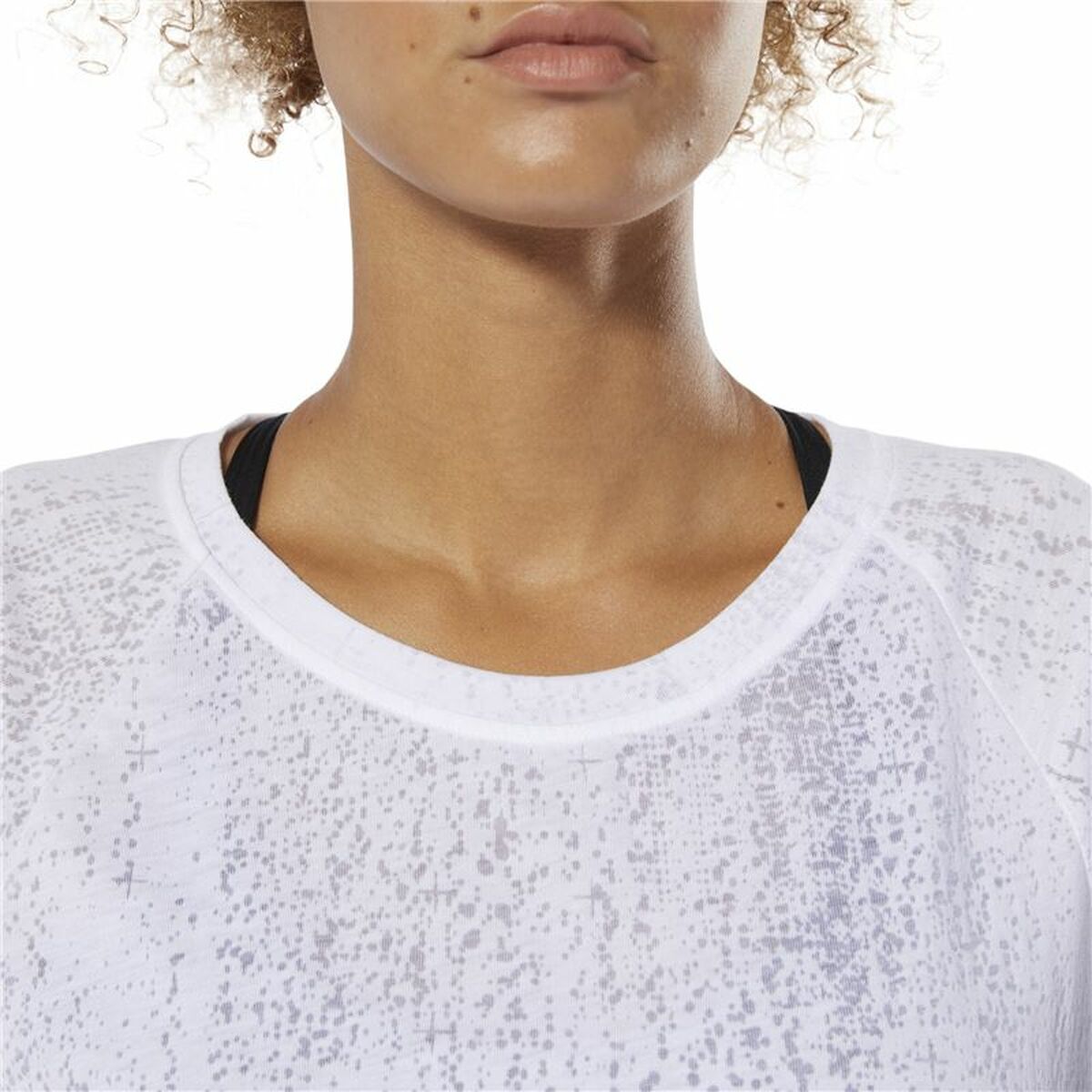 Maglia Smanicata da Donna Reebok Burnout Bianco