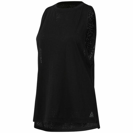 Maglia Smanicata da Donna Reebok Burnout Nero