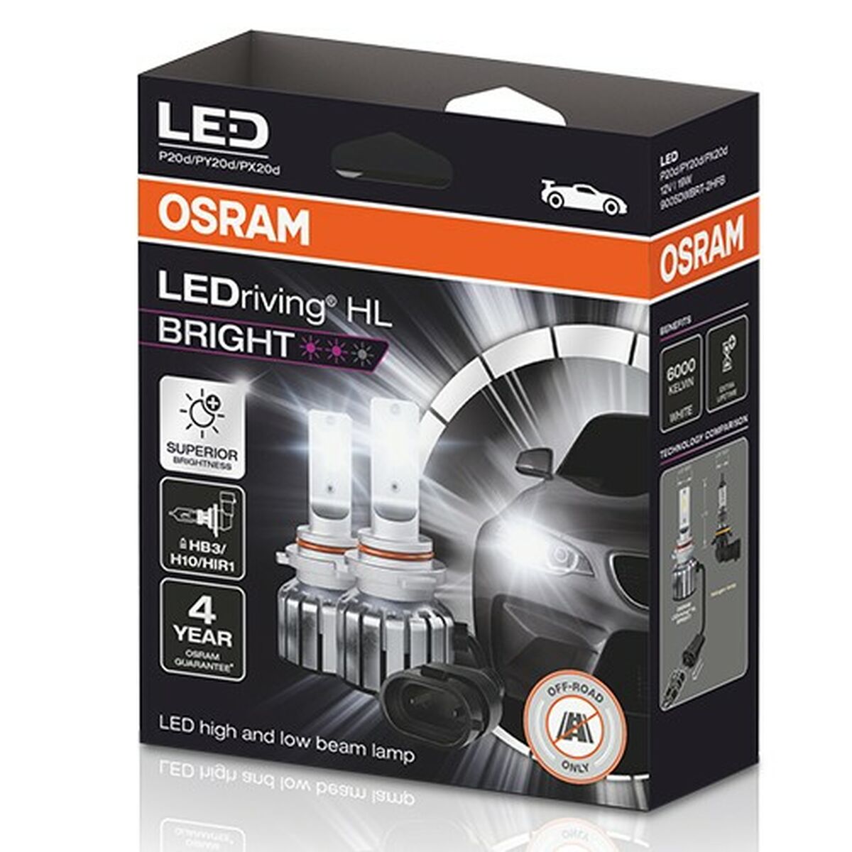 Lampadina per Auto Osram LEDriving HL H10 HIR1 HB3 19 W 12 V 6000 K