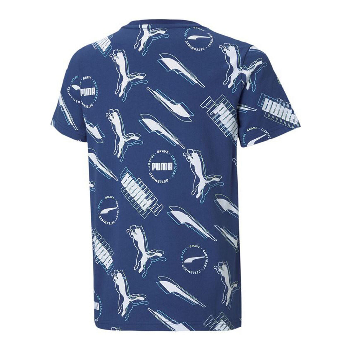 Maglia a Maniche Corte per Bambini Puma AOP Blu scuro