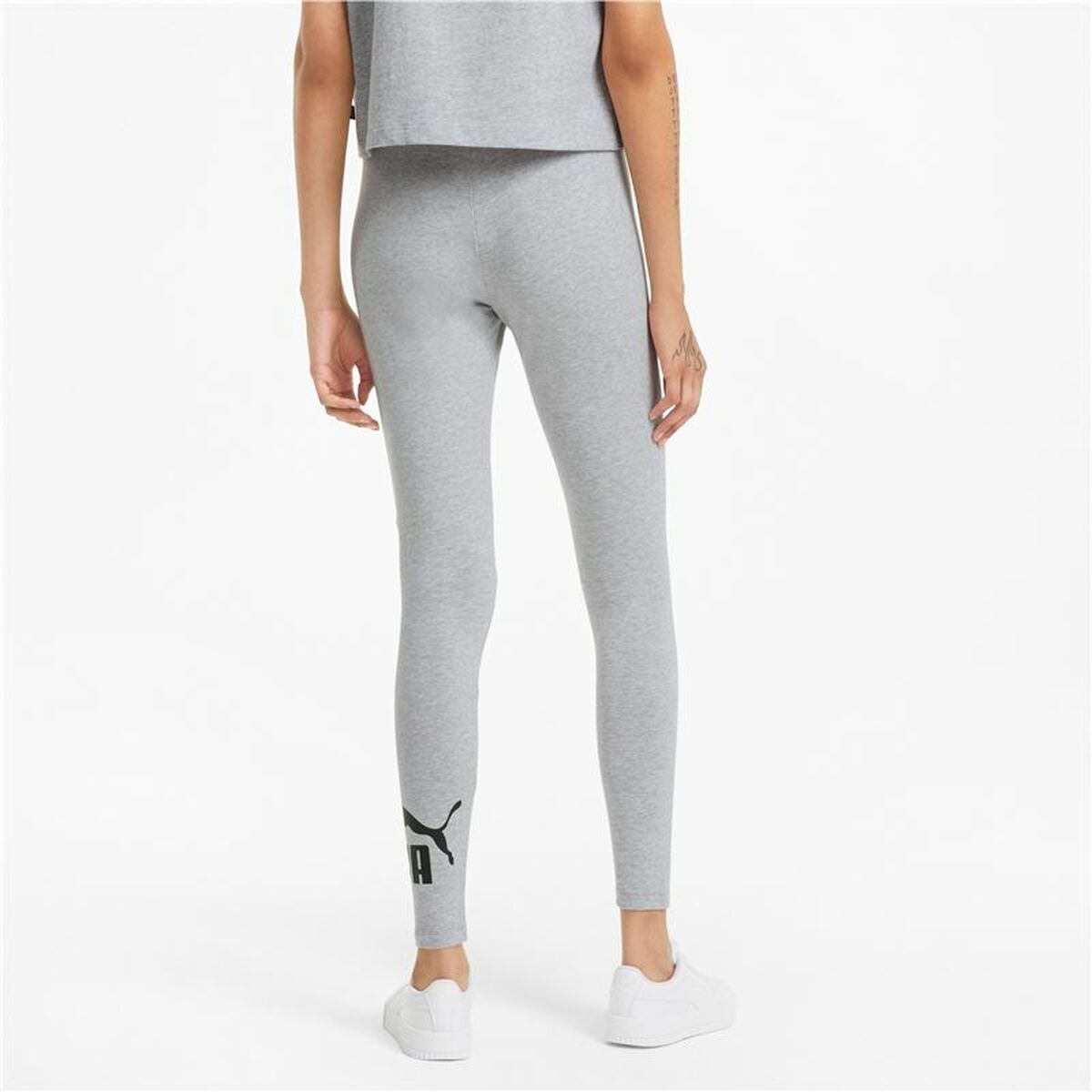 Leggings Sportivo da Donna Puma Essentials Logo Grigio chiaro