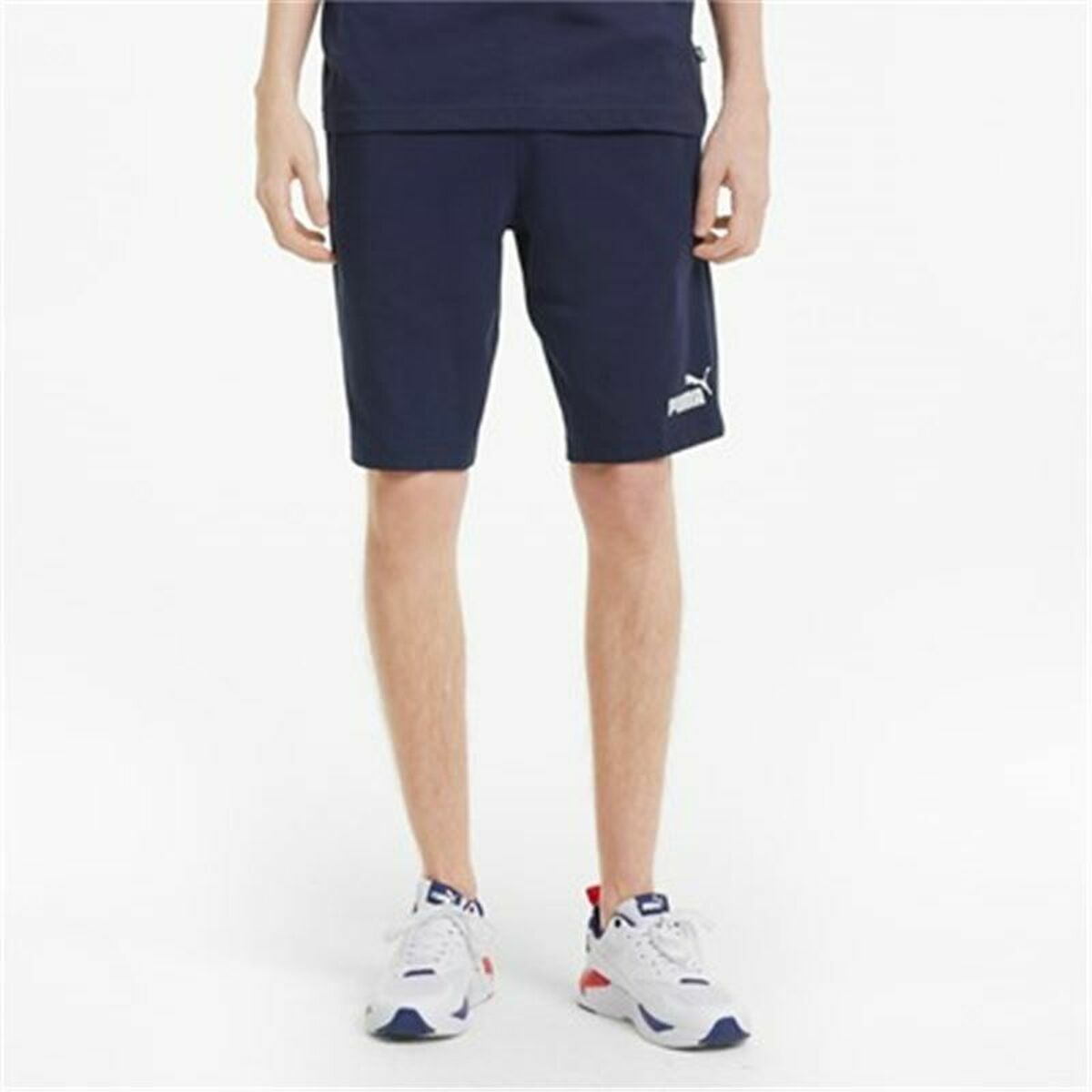 Pantaloni Corti Sportivi da Uomo Puma Essentials  Azzurro Blu scuro