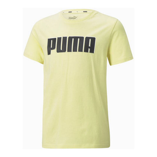 Maglia a Maniche Corte per Bambini Puma  Alpha Graphic Giallo