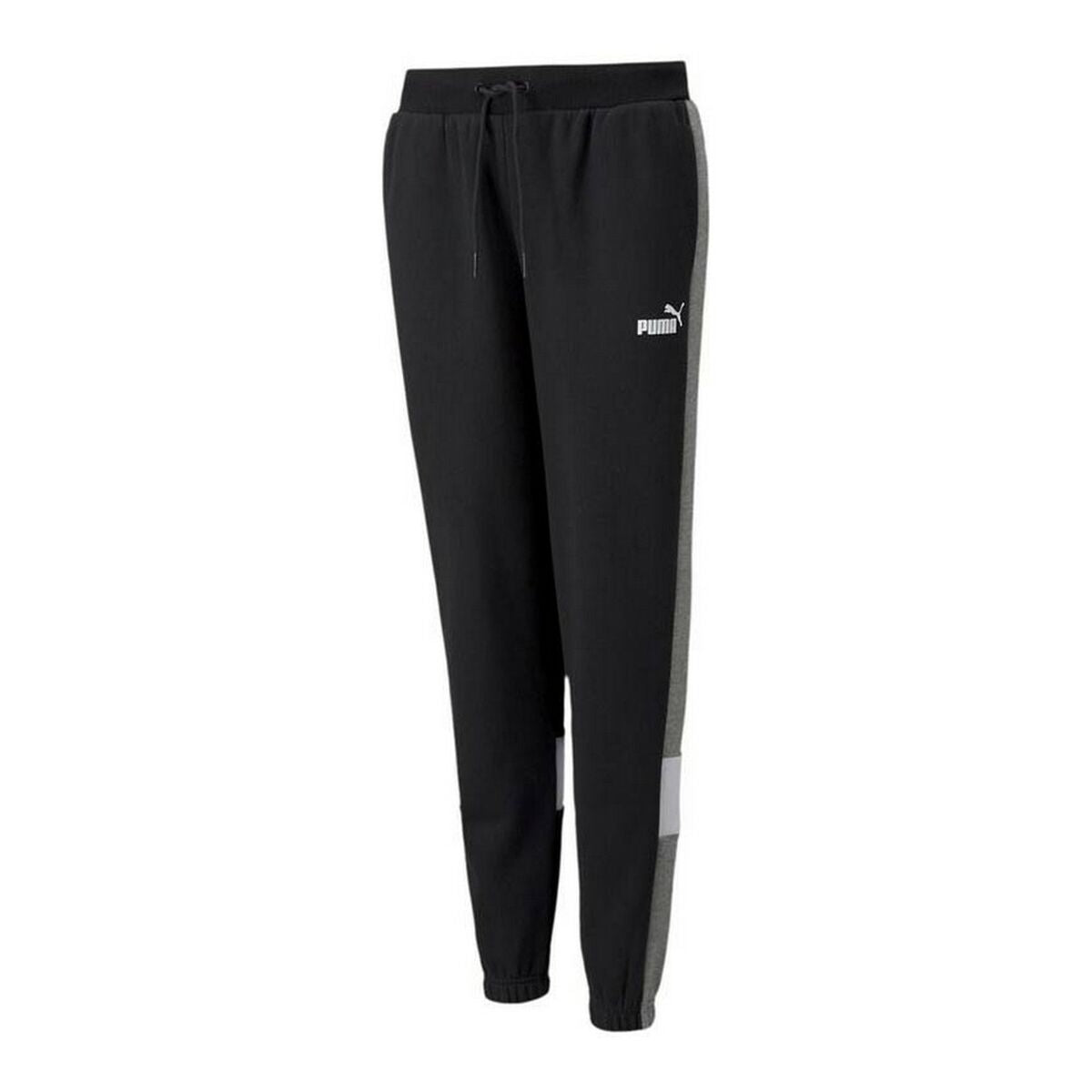 Pantalone Lungo Sportivo Puma Essential+ Colorblock Nero Uomo