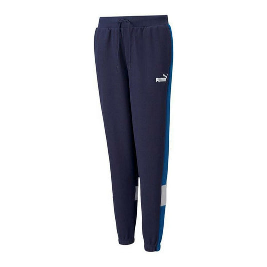 Pantalone di Tuta per Bambini Puma Essential+ Colorblock Blu scuro