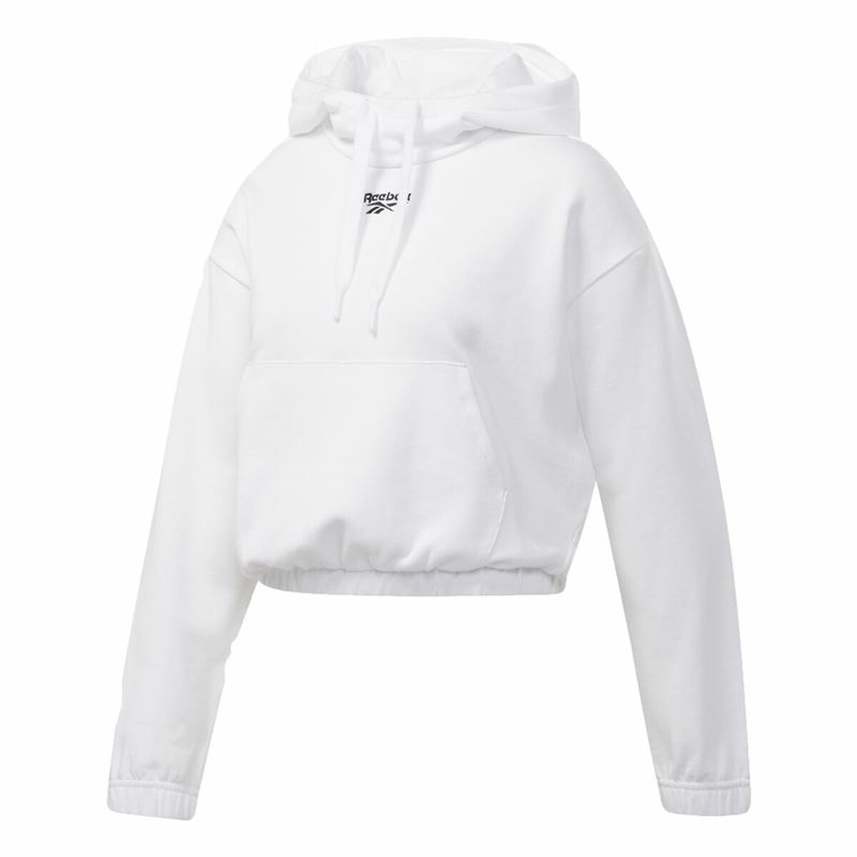 Felpa con Cappuccio Donna Reebok Sportswear Cropped Bianco