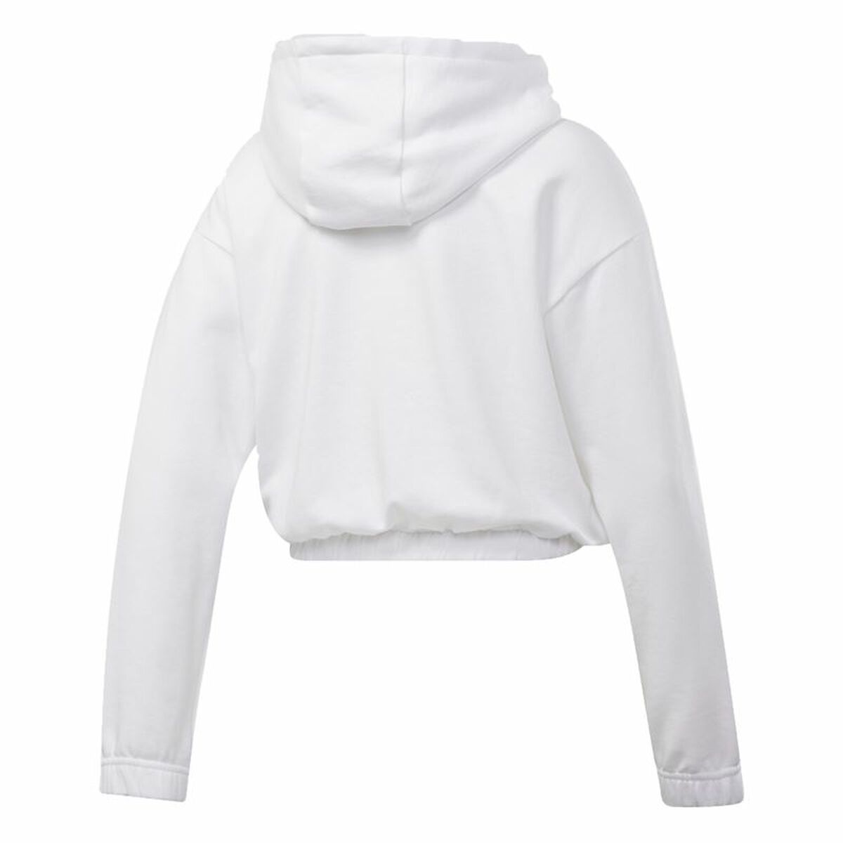 Felpa con Cappuccio Donna Reebok Sportswear Cropped Bianco