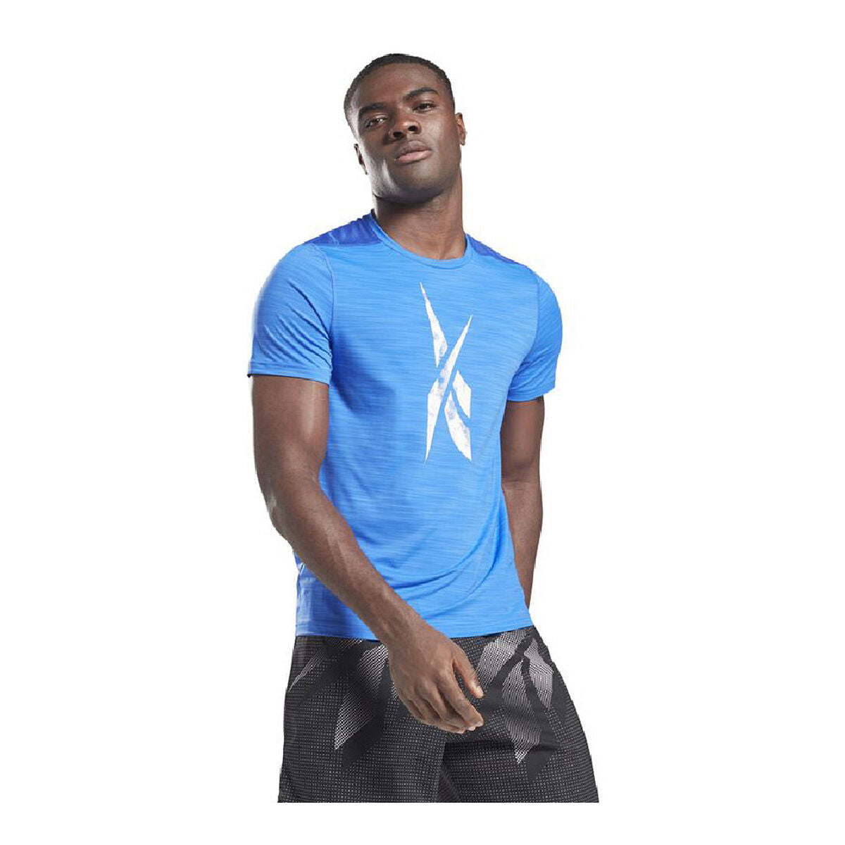 Maglia a Maniche Corte Uomo Reebok Workout Ready Activchill Azzurro