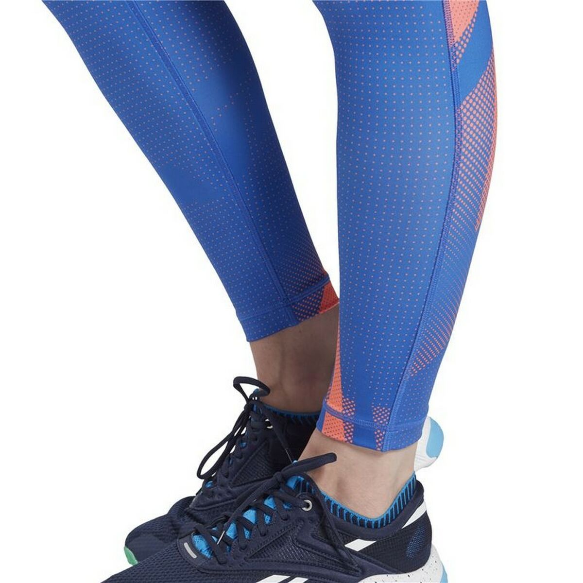 Leggings Sportivo da Donna Reebok MYT Printed Azzurro