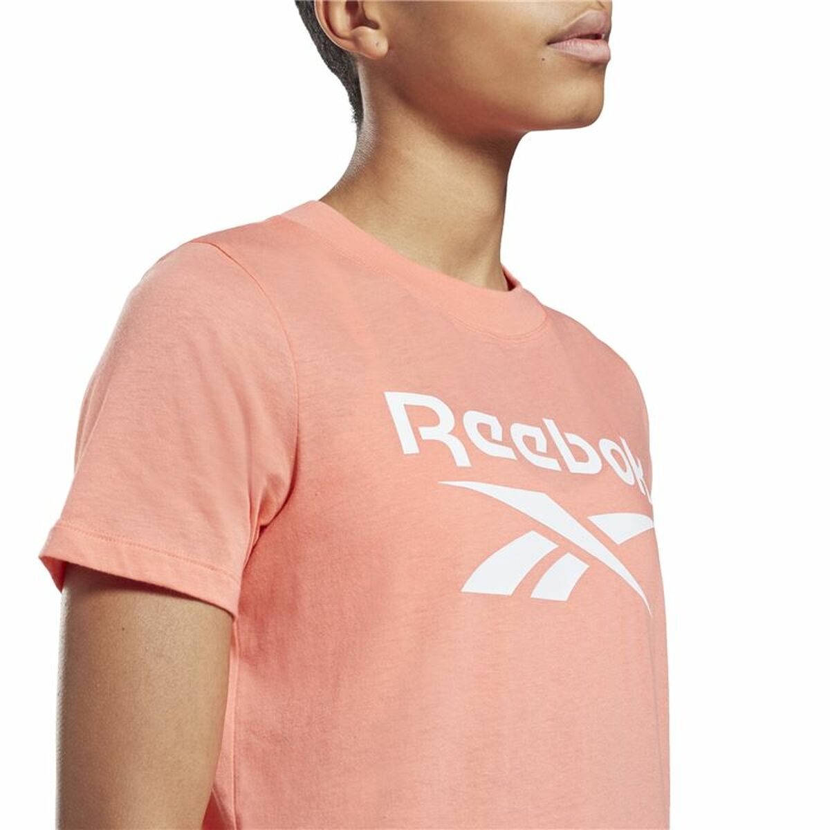 Maglia a Maniche Corte Donna Reebok Identity Logo Rosa