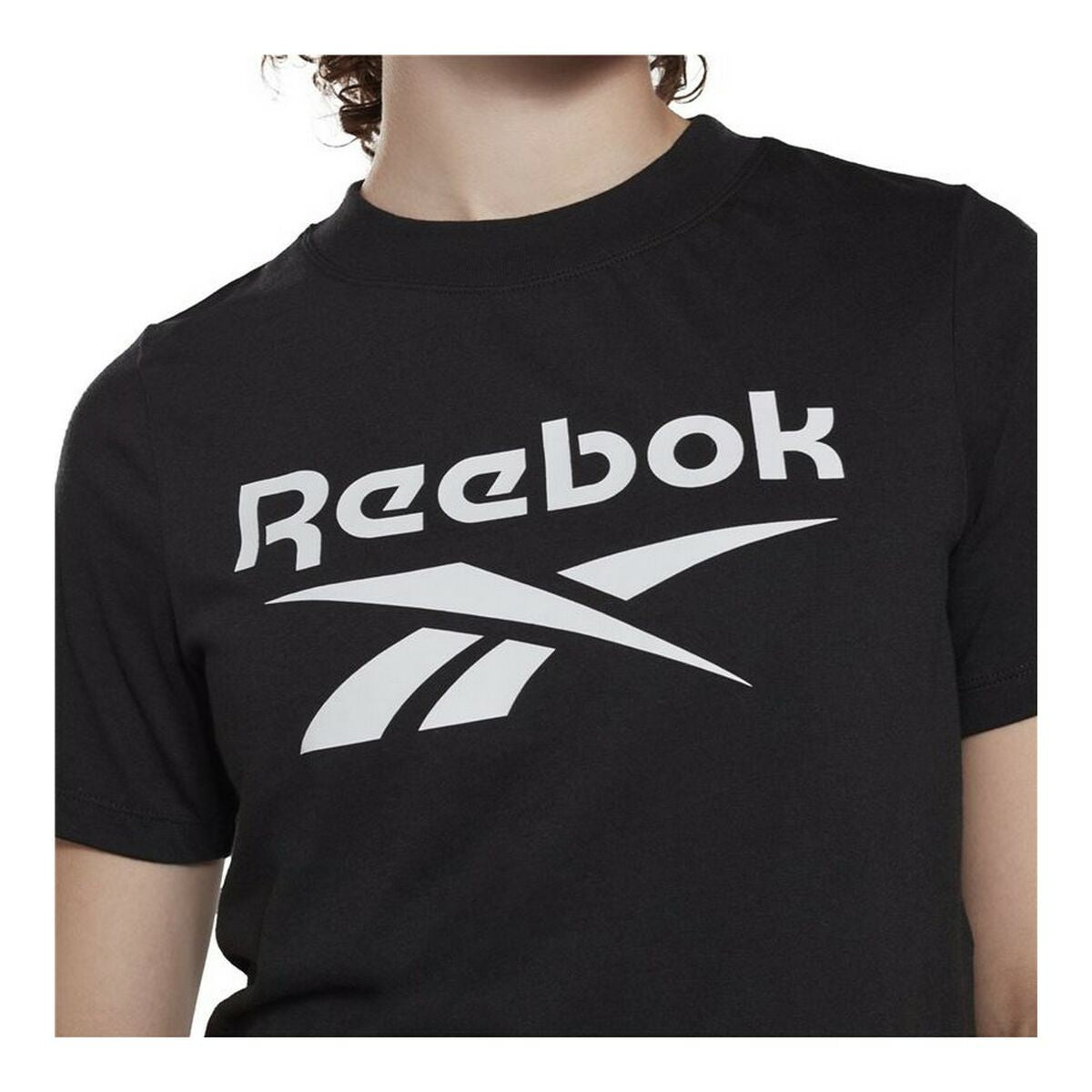 Maglia a Maniche Corte Donna Reebok Cropped Identity Nero