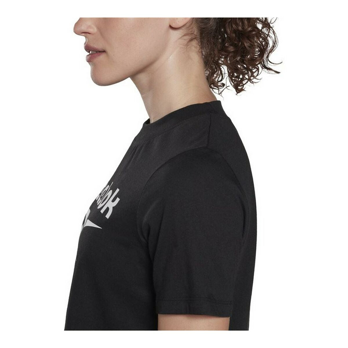 Maglia a Maniche Corte Donna Reebok Cropped Identity Nero