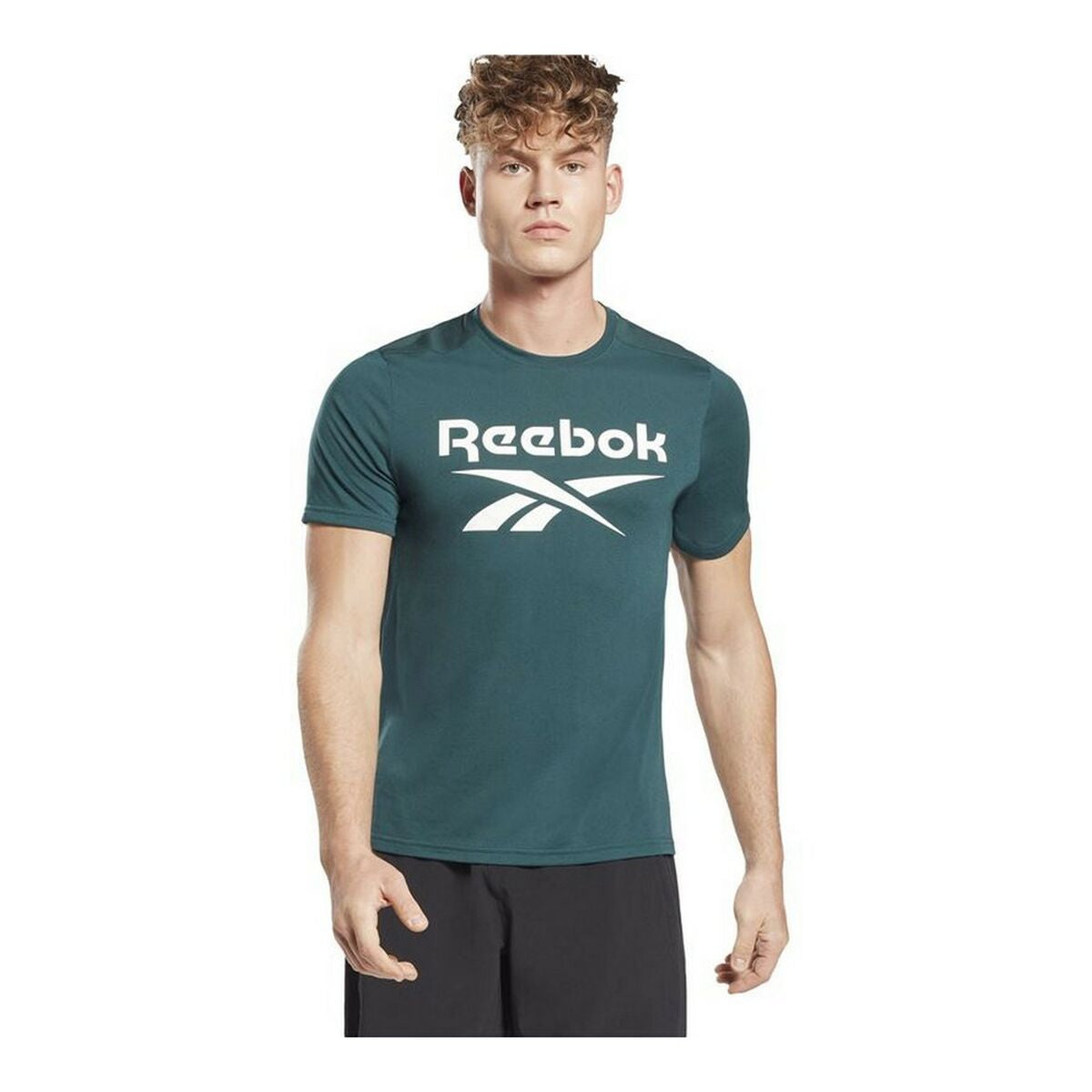 Maglia a Maniche Corte Uomo Reebok Workout Ready Supremium Ciano