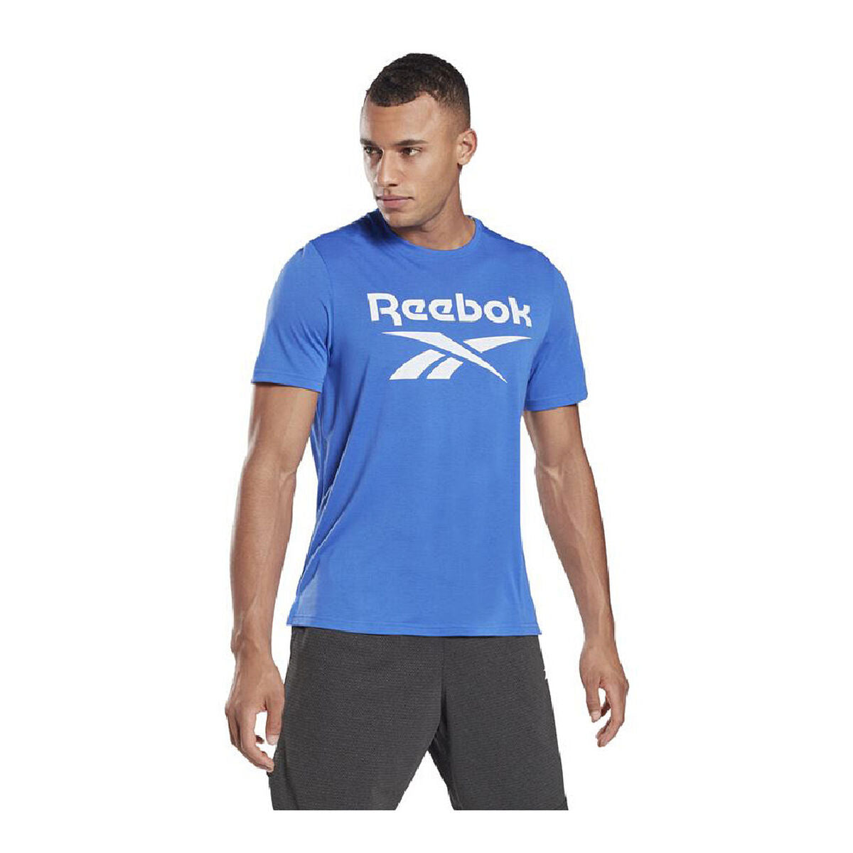 Maglia a Maniche Corte Uomo Reebok Workout Ready Supremium Azzurro