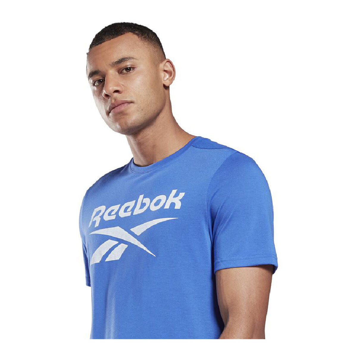 Maglia a Maniche Corte Uomo Reebok Workout Ready Supremium Azzurro