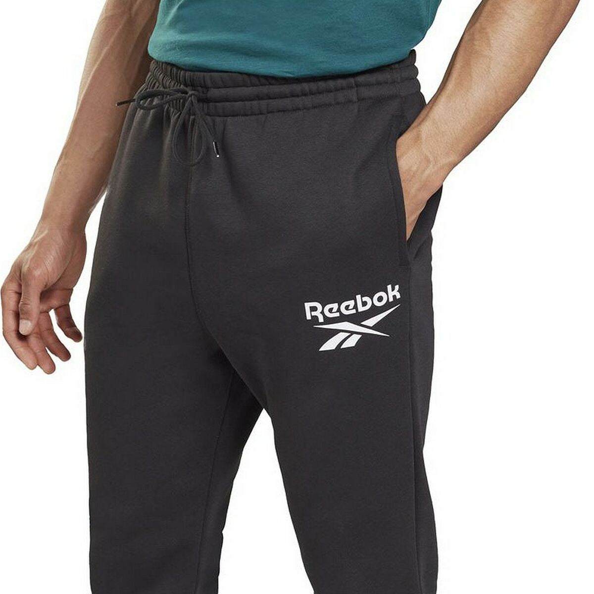 Pantalone Lungo Sportivo Reebok Identity Vector Nero Uomo