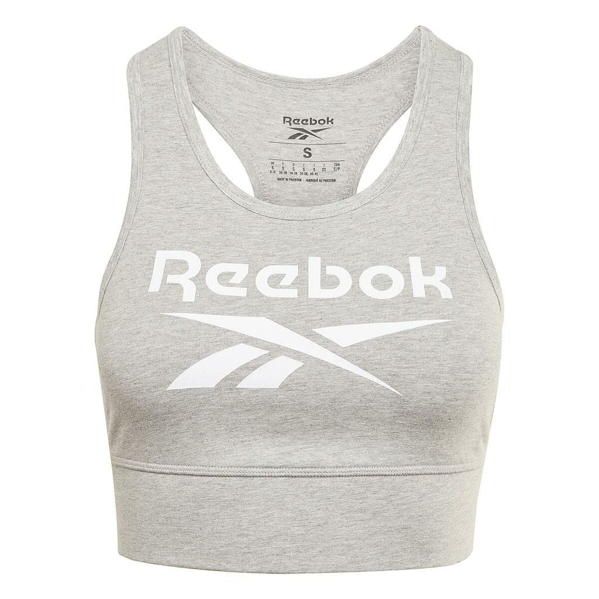 Top Sportivo Donna Reebok BRALET GR9393  Grigio