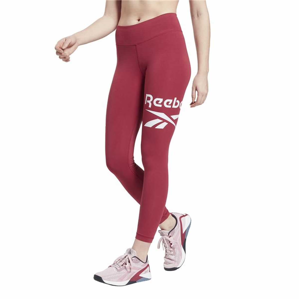 Leggings Sportivo da Donna Reebok Identity Logo Rosso