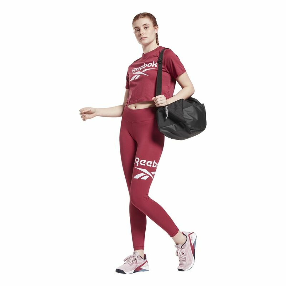 Leggings Sportivo da Donna Reebok Identity Logo Rosso