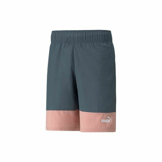 Pantaloni Corti Sportivi da Uomo Puma Power Colorblock Grigio scuro