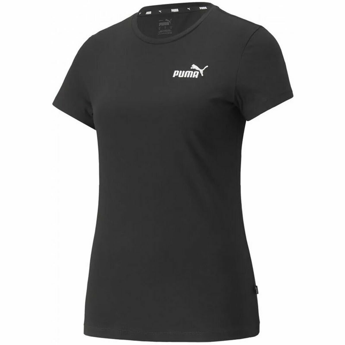 Maglia Sportiva a Maniche Corte Puma Essentials+ Embroidery Nero