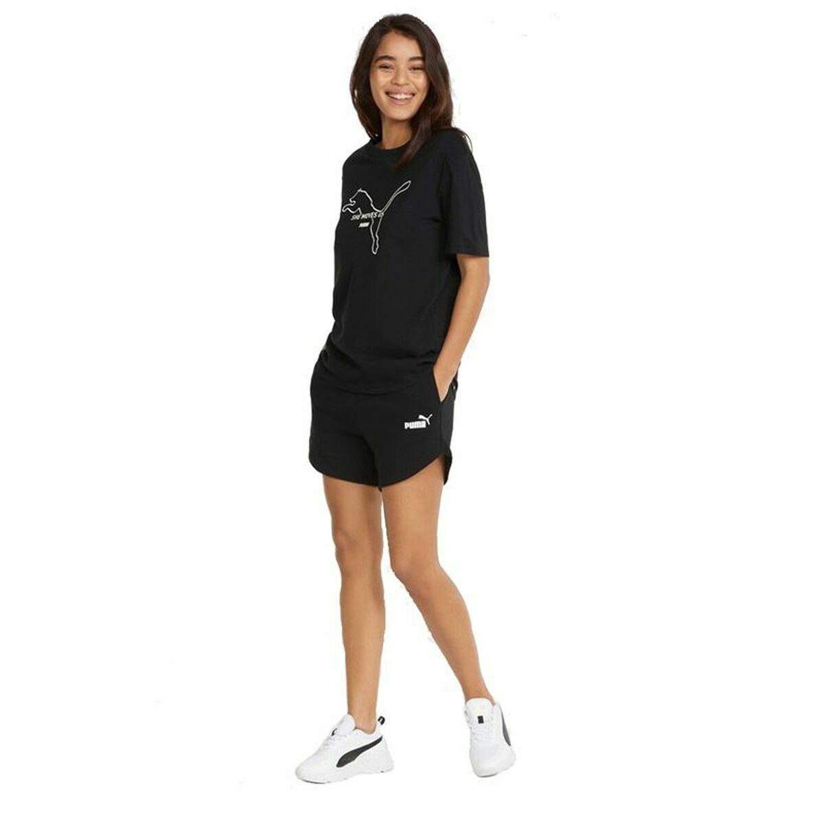 Pantalone Lungo Sportivo Puma ESS Nero Donna