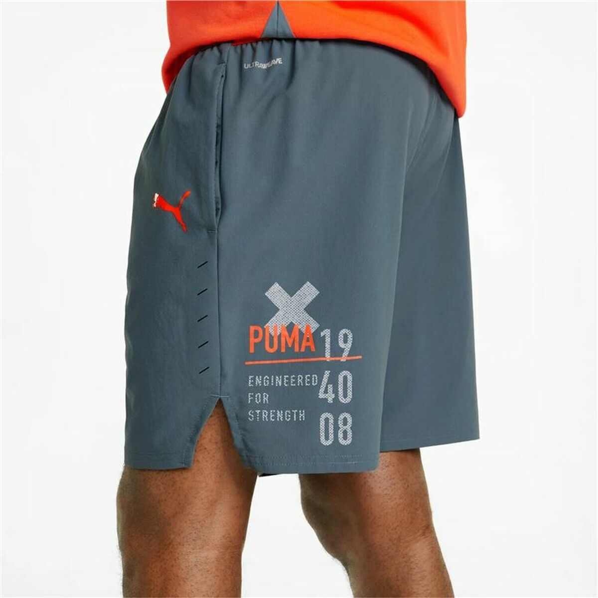 Pantaloni Corti Sportivi da Uomo Puma Train Ultraweave 7" Grigio scuro