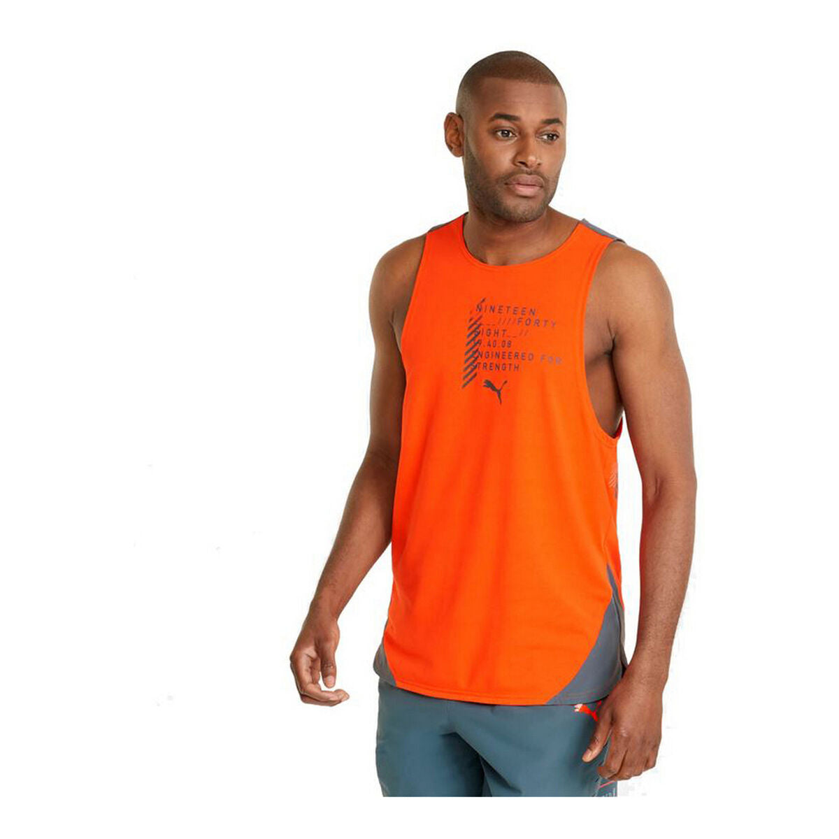 Maglia a Maniche Corte Uomo Puma Train Everfresh Tank Arancio