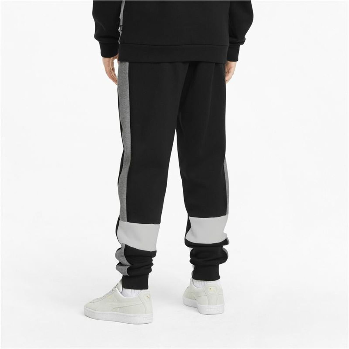 Pantalone di Tuta per Bambini Puma Essentials+ Colorblock Nero Bambini