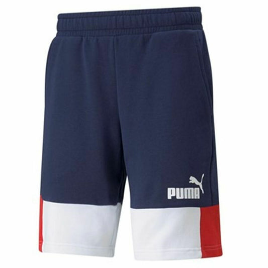 Pantaloni Corti Sportivi da Uomo Puma Essentials+ Block Blu scuro